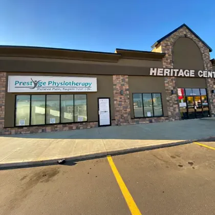 Reception desk at Prestige Physiotherapy in Camrose, Alberta